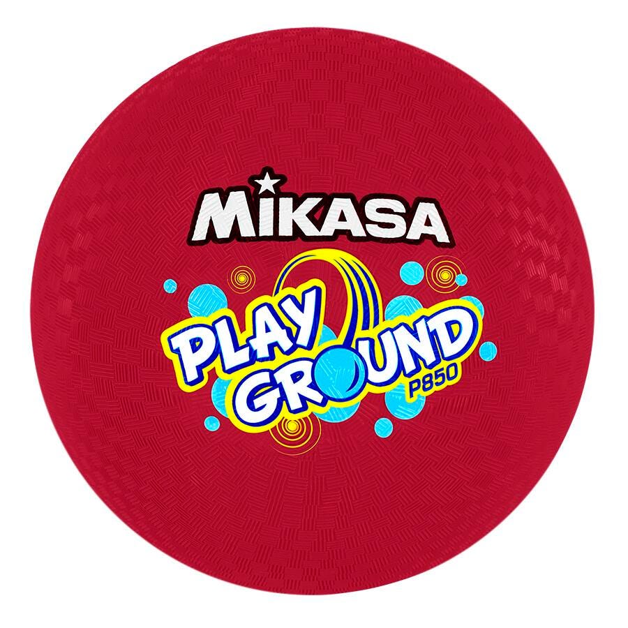Mikasa Rubber Cover Playground Ball, Red, 4-Square, Round